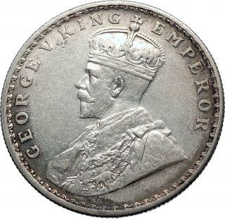1916 India Uk King George V Silver Antique Rupee Vintage Indian Coin I71857