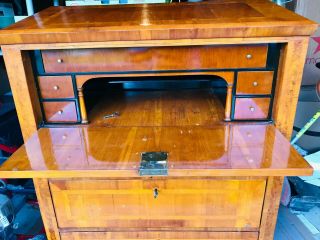 Antique Vintage Biedermeier Secretaire Desk Furniture 1800 