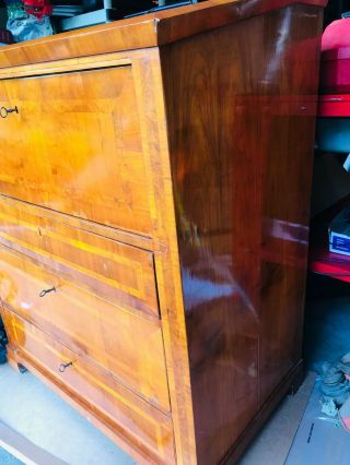Antique Vintage Biedermeier Secretaire desk furniture 1800 ' s Austro - Hungarian 3