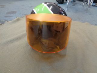 Vintage 1970s ARCTIC CAT Snowmobile Helmet - - Size Large Orange Shield 2