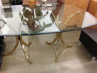 Brass Dining Table Bases Vintage Mid Century Modern