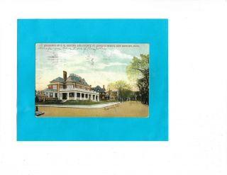 Vintage Postcard - Residence Of F.  W.  Oesting And County Street,  Bedford,  Ma.