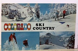 Colorado Co Ski Country Postcard Old Vintage Card View Standard Souvenir Postal
