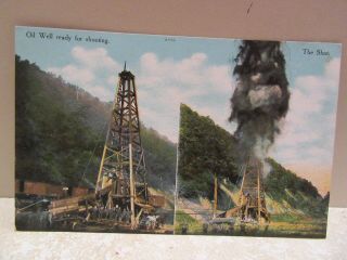 Vintage Postcard Oil City Pa Oil Well Ready For Shooting 1909