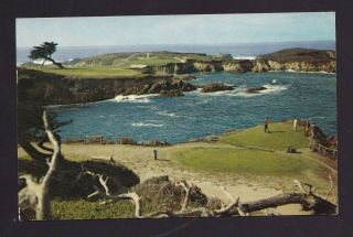 Old Vintage Postcard Of Golf Course Pebble Beach California Ca