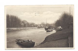 Vintage Postcard Looking Towards Twickenham Ferry,  Middlesex Pmk Twickenham 1933