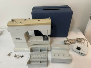 Vintage Elna Tsp 74c Heavy Duty Sewing Machine With Case