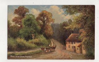 Rose And Crown Enfield Vintage Art Postcard Hildesheimer 777a