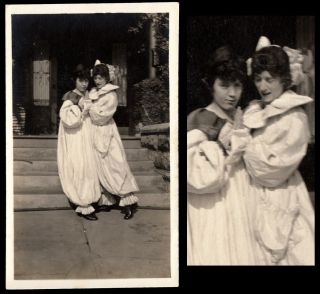 Clown Costume High Heel Shoes Women Slow Dance 1910s Vintage Photo Lesbian