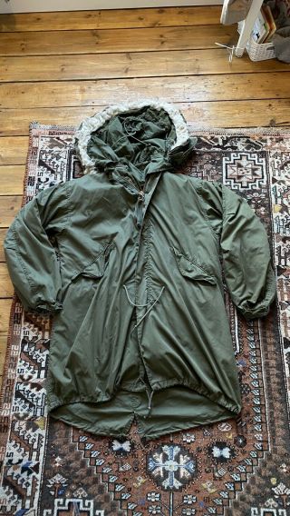 M65 Size Small Us Army Ecw Fishtail Parka Vintage Mod Military Issue With Hood