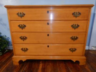 Antique Willett Solid Maple 4 Drawer Dresser " Lancaster County "