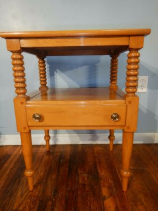 Antique Willett Maple Nightstand One Drawer Sofa Lamp Table Lancaster County
