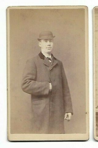 Vintage Cdv - Unidentified Man By Blair & Son Photographer Worcester,  Ma (2489)