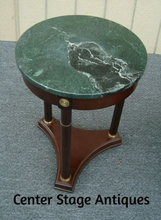 61297 Round Bombay Furniture Marble Top Lamp Table End Table