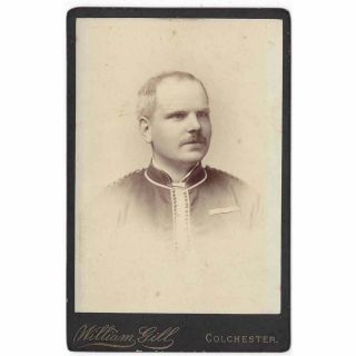Cabinet Card Photograph Victorian Soldier By Gill Of Colchester