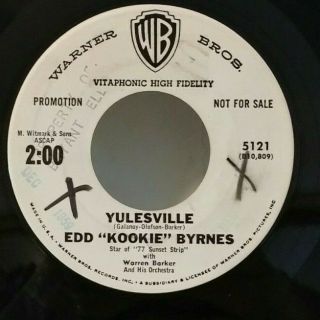 Edd " Kookie " Byrnes Warner Bros.  5121 Yulesville (rock N Roll 45) Plays Great