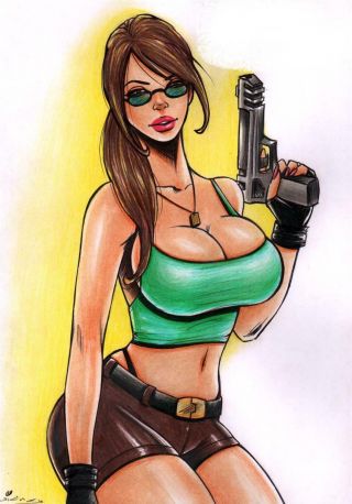 Lara Croft (09 " X12 ") By Sidney - Ed Benes Studio