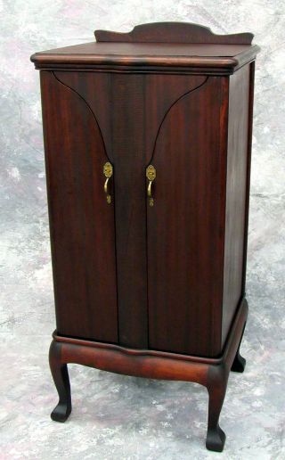 Antique Oak Sheet Music Storage Cabinet Swing Out Doors Made By Herzog
