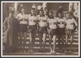 1930s Dinamo Baku Sport Football Team Handsome Men Trunks Bulge Soviet Vtg Photo