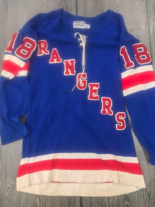 York Rangers Walt Tkachuck Vintage Gerry Cosby Hockey Jersey Sz 44