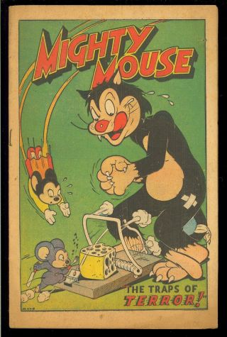 Mighty Mouse Comics 1 (coverless & Missing Pages) Golden Age Timely 1946