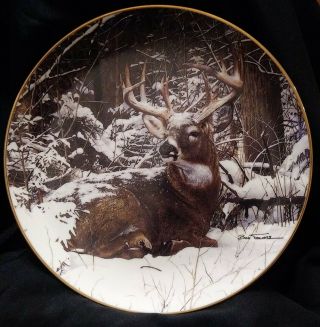 Winter Stag Plate Pride Of The Wilderness Deer Buck Bob Travers Danbury