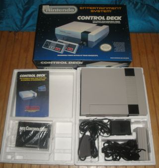 Vintage Nintendo Nes Control Deck Set Complete System With Box