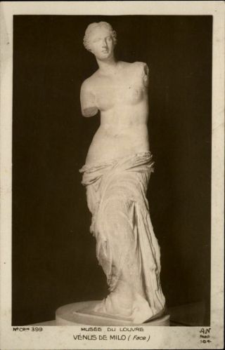 Sculpture Venus De Milo Louvre Museum France C1910 Vintage Postcard