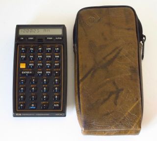 Vintage Hp 41cx Hewlett Packard Calculator With Case In