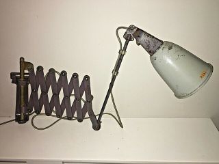 Rare Vintage Mid Century Walligraph Radialite Scissor Lamp Industial Lamp