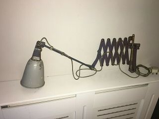 RARE VINTAGE MID CENTURY WALLIGRAPH RADIALITE SCISSOR LAMP INDUSTIAL LAMP 2