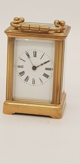 Vintage French 8 - Day Carriage Clock With Key