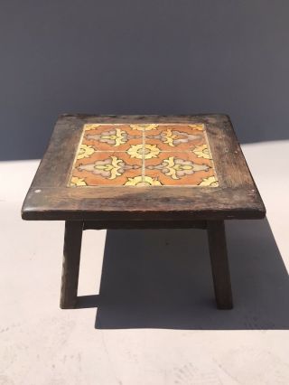 1930s Monterey Mission California Arts Craft Antique Ceramic Tile Table Vintage