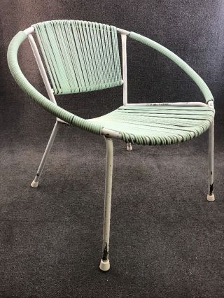 Mid Century Modern Ames Aire String Patio Lounge Hoop Chair