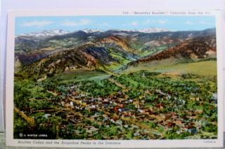 Colorado Co Boulder Canon Arapahoe Peaks Postcard Old Vintage Card View Standard