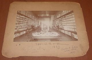 1889 Charles A.  Johns Shoe Store Card Mounted Photograph - 8 " X 10 "