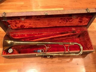 Vintage Getzen 60 Deluxe " The Dude " Trombone With Case And Mouthpiece