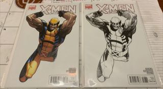 X Men 18 Ramos B&w And Color Architects Variant Covers 1:26 And 1:52 Set