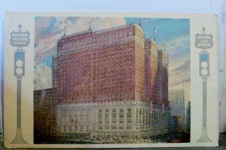 Illinois Il Chicago Palmer House Monroe State Postcard Old Vintage Card View Pc