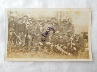 Large Group Tough Rugged Men Logger Lumberjack Saw Axe Snapshot Photo Photograph