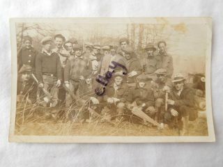 Large Group Tough Rugged Men Logger Lumberjack Saw Axe Snapshot Photo Photograph 2