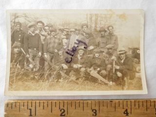 Large Group Tough Rugged Men Logger Lumberjack Saw Axe Snapshot Photo Photograph 3