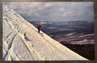 Vintage Chrome Postcard Sugarloaf Ski Area Kingfield Maine Me Snowfields