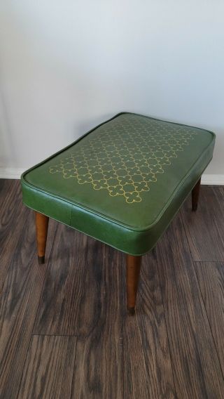 Vintage Mid Century Mcm 60s Babcock Phillips Foot Stool Ottoman Bench Green