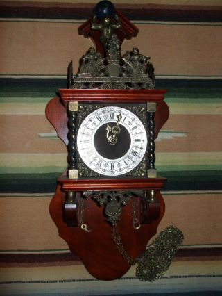 Zaanse Warmink Dutch Wall Clock Vintage 8 Day (hermle Wuba Junghans Era)