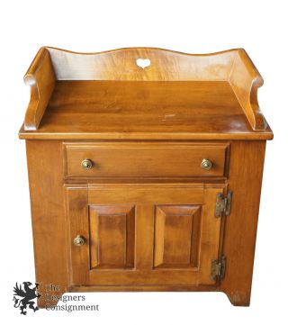 Heywood Wakefield Old Colony Maple Washstand Cinnamon Cabinet Dough Box Dry Sink