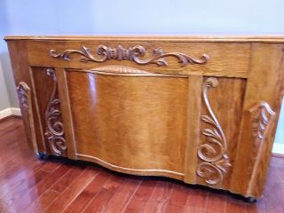 Antique Curved Front Cedar Lined Blanket Chest