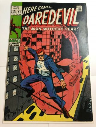 Daredevil 51 - 9.  6 Near,  " High - Grade " Marvel Comic Book