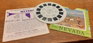 Vintage Usa Viewmaster 1957 Nevada Three Reels Booklet & Sleeve