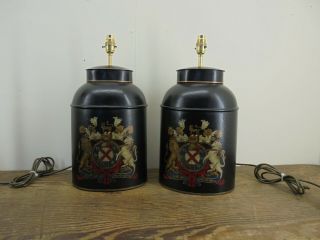 Large Chinese Style Tea Tin Tea Caddy Table Lamps Table Lamps
